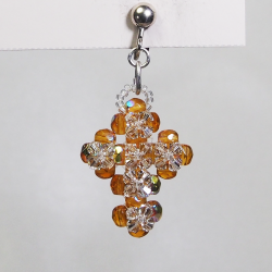 Clips  - Silver brass - Earrings Clarissa - Clips  - Silver brass - Laiton argenté